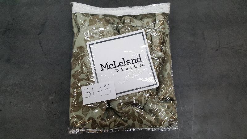 lot 3145 image: McLeland Design Sutton 48 x 36 Blackout Waterfall Valance,   Color - Sage