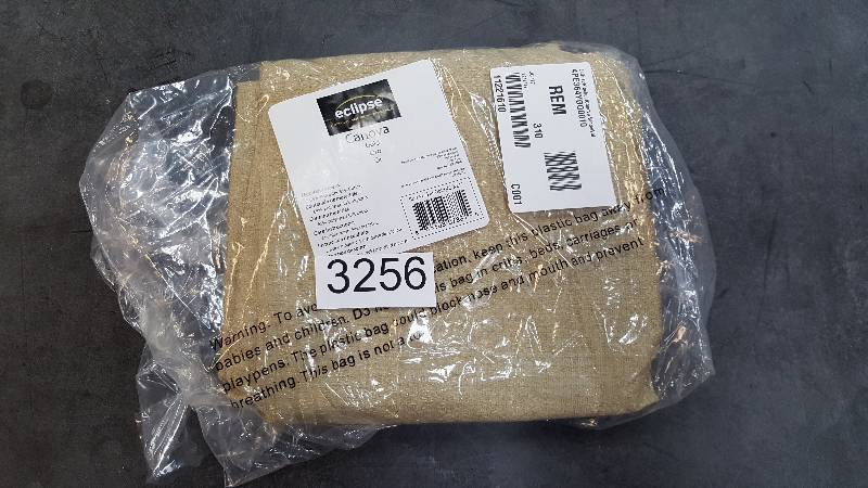 lot 3256 image: Eclipse Blackout Canova 42W x 21L Valance,   Color - Gold