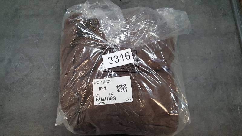 lot 3316 image: Serta Relaxed Fit Cotton Duck Chair Slipcover Chocolate