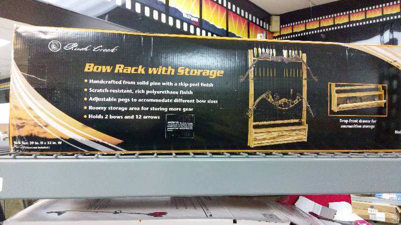 lot 2460 image: Rush Creek 2-Bow & 12-Arrow Rack with Storage (RACK ONLY)