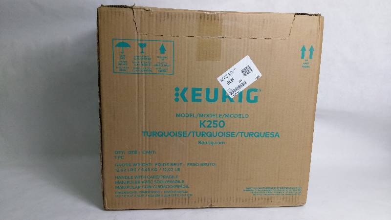 lot 3650 image: Keurig Plus Series K250 Brewing System - Turquoise