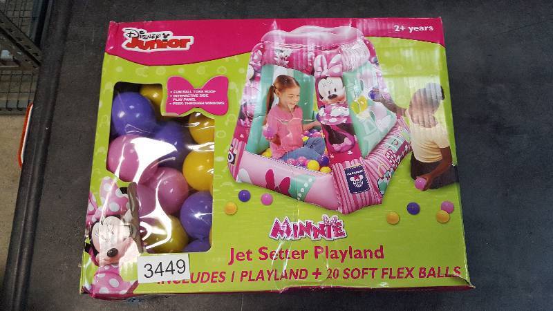 lot 3449 image: Disney Minnie Mouse Inflatable Playland with Balls