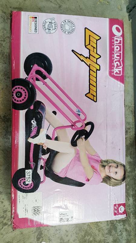 lot 3752 image: Hauck Toys Lightning Pedal Go Kart - Pink