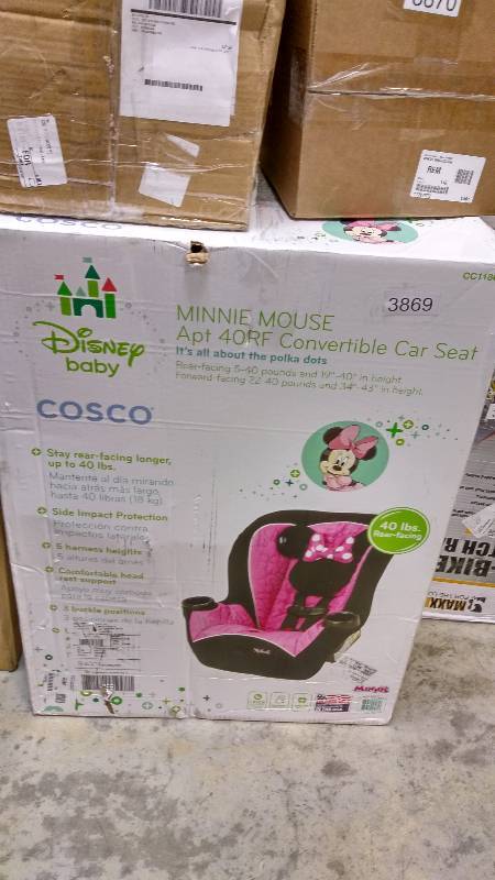 lot 3869 image: Disney APT Convertible Car Seat  Minnie