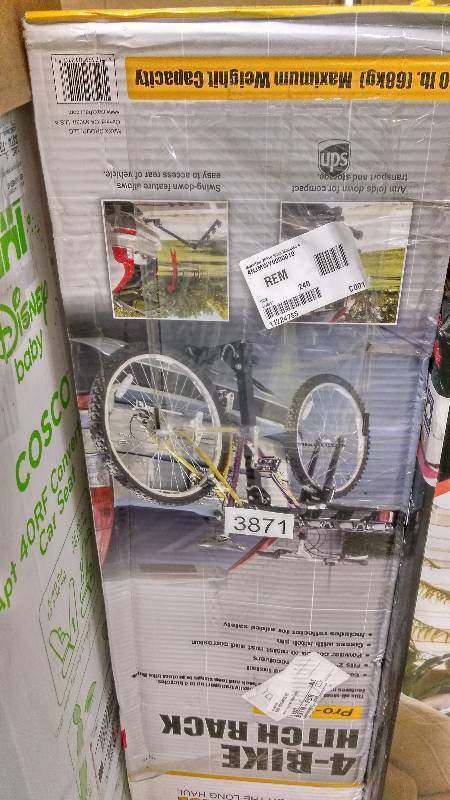 lot 3871 image: MaxxHaul 70210 Hitch-Mounted 4-Bike Rack