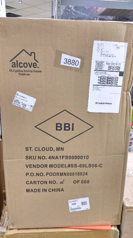 lot 3880 image: alcove 18.5-Gallon Motion-Sensor Trash Can
