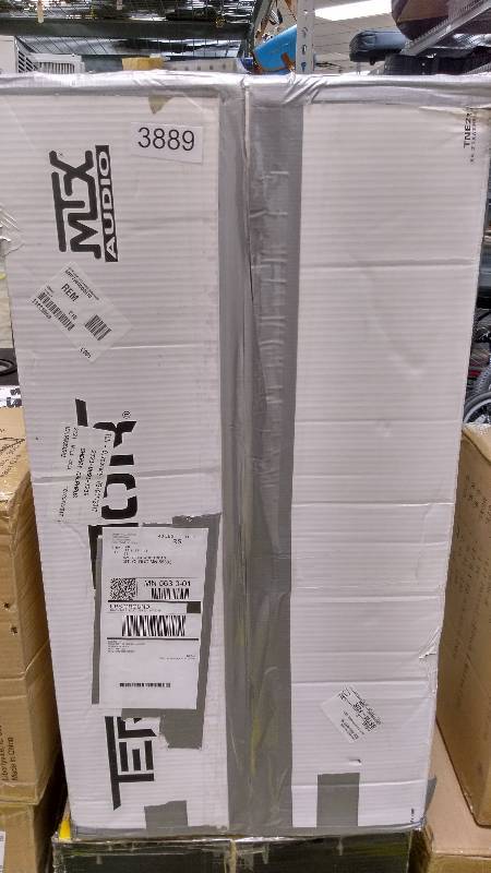lot 3889 image: MTX Terminator 1200-Watt Dual Subwoofer Enclosure