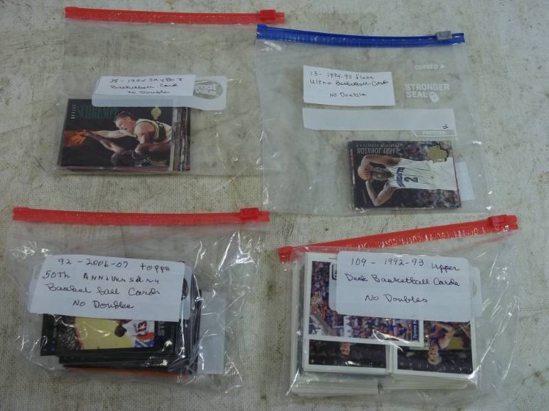 lot 37 image: 254 Basketball cards