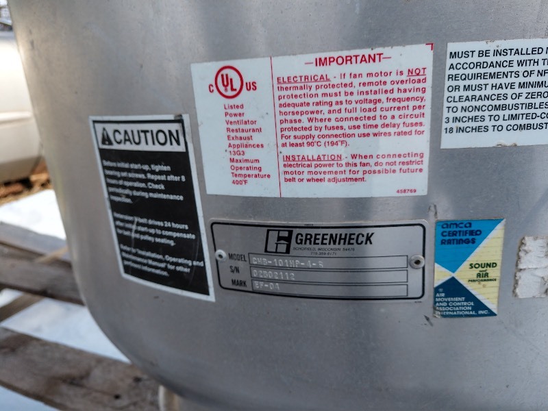 lot 28 image: Greenheck Aluminum Exhaust Fan