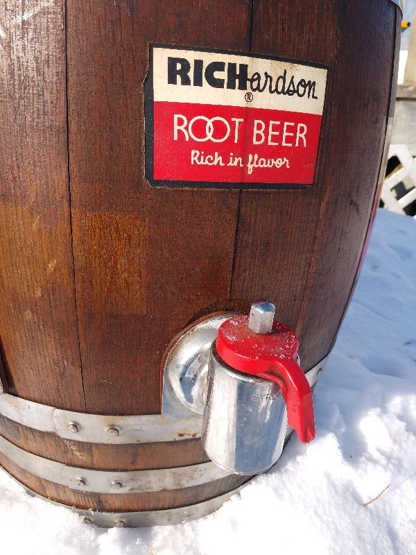 lot 70 image: Old Wood RICHardson Root Beer Dispenser 