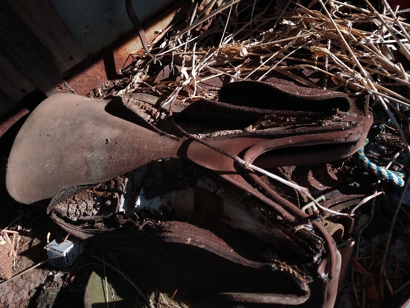 lot 86 image: Horse Halters, Pintle Hitch, Nut Can, Parts Bin and Contents