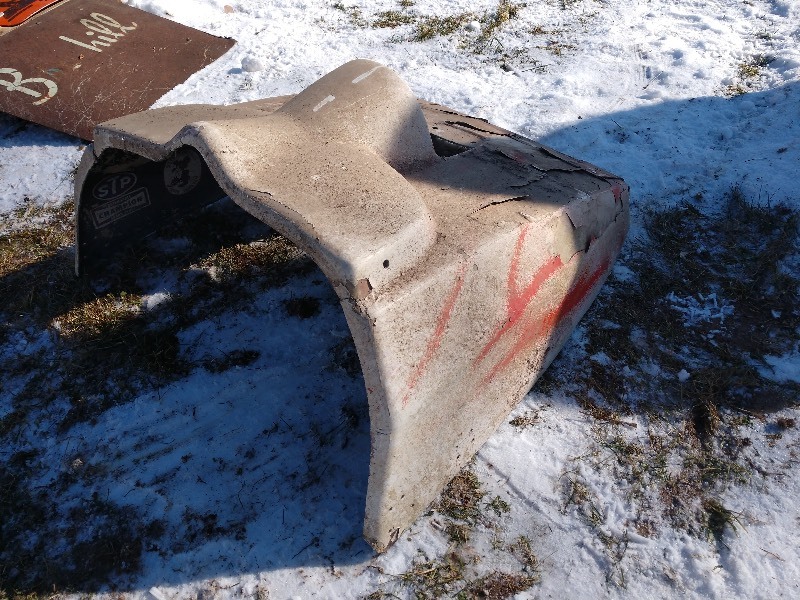 lot 96 image: Vintage Gray Snowmobile Hood
