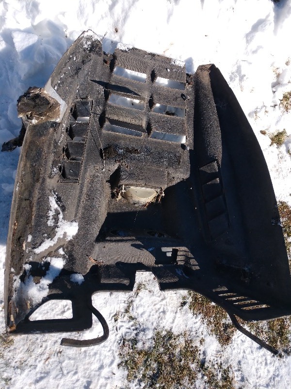 lot 99 image: Polaris Trail Indy Snowmobile Hood (Gray and Blue)