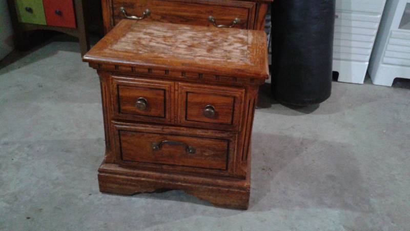 Bedroom End Table, Scuffed, Some Wear