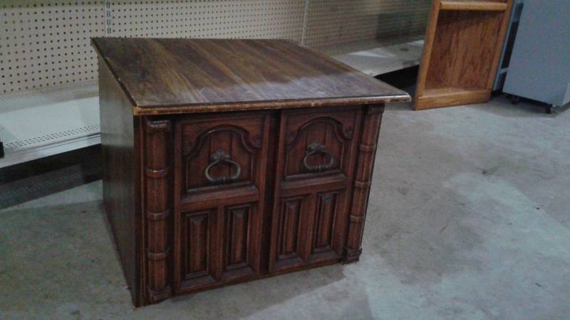 Dark Brown End Table, Used, Some Wear