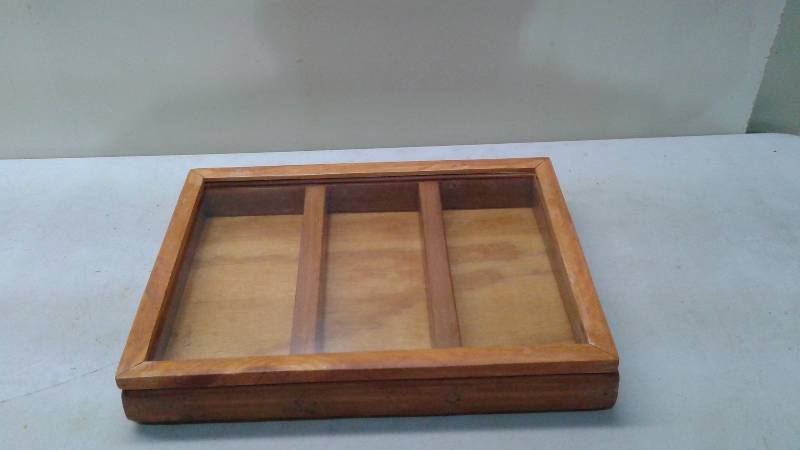 Wood 3 Space Display Case