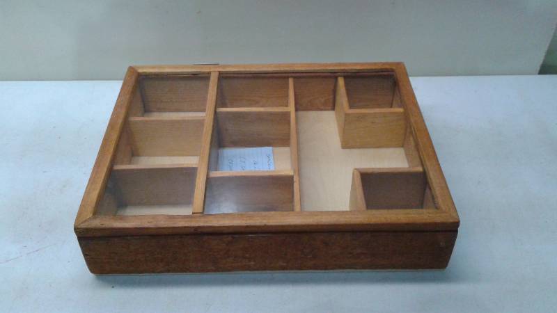 Wood Display Shadow Box Cabinet Case
