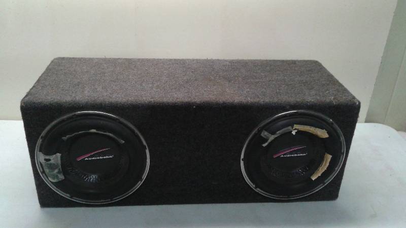 Sub Woofer Box With Speakers And Amp, Untested, Unsure Of Size