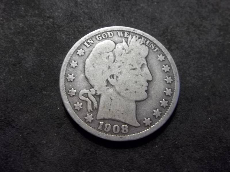 1908 O Barber Half Dollar