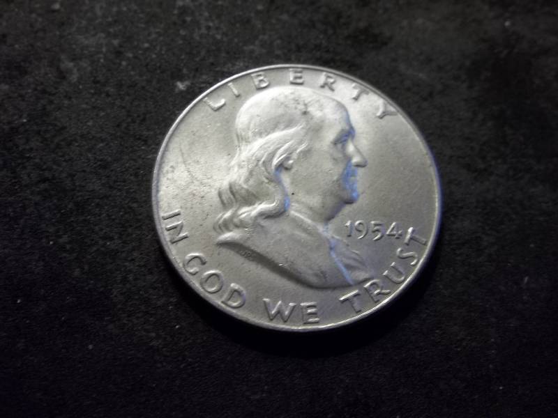 1954 D  Franklin Half Dollar