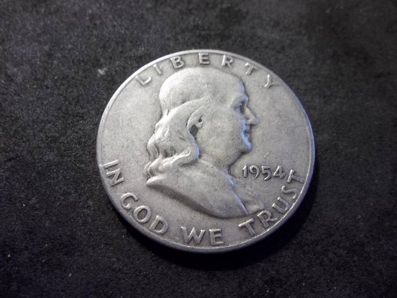 1954 S Franklin Half Dollar