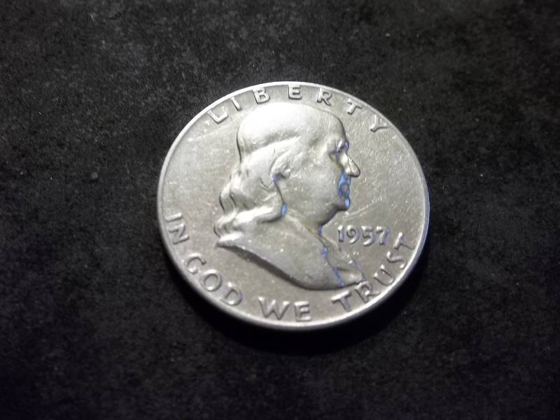 1957 D  Franklin Half Dollar