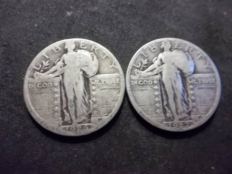 1926 S, 1927 Standing Liberty Quarters
