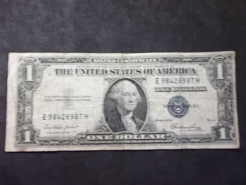 1 Dollar US Silver Certificate Series 1935E