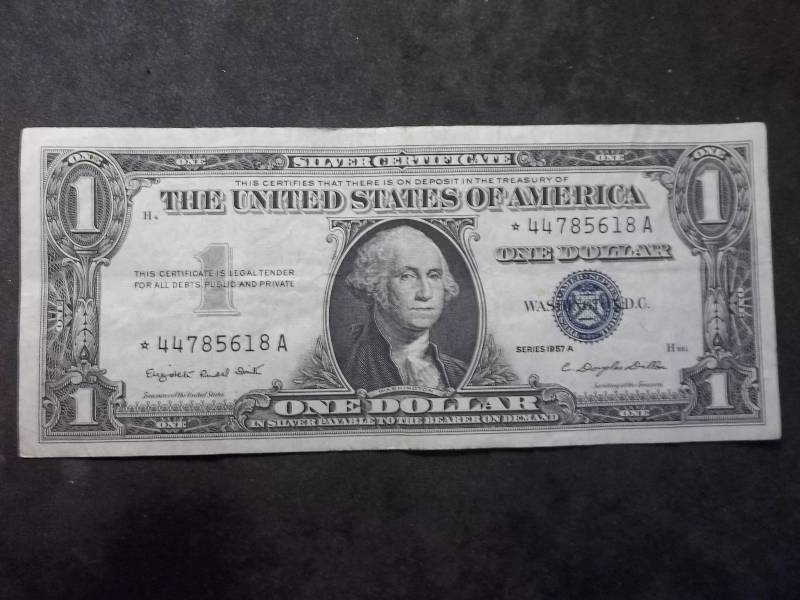 1 Dollar US Silver Certificate Series 1957A