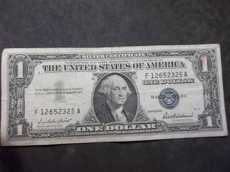 1 Dollar US Silver Certificate Series 1957