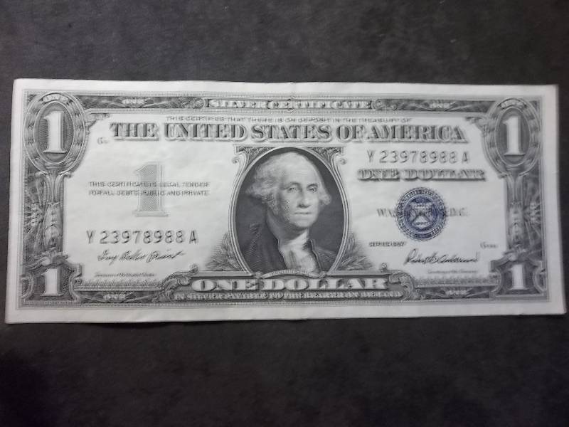 1 Dollar US Silver Certificate Series 1957