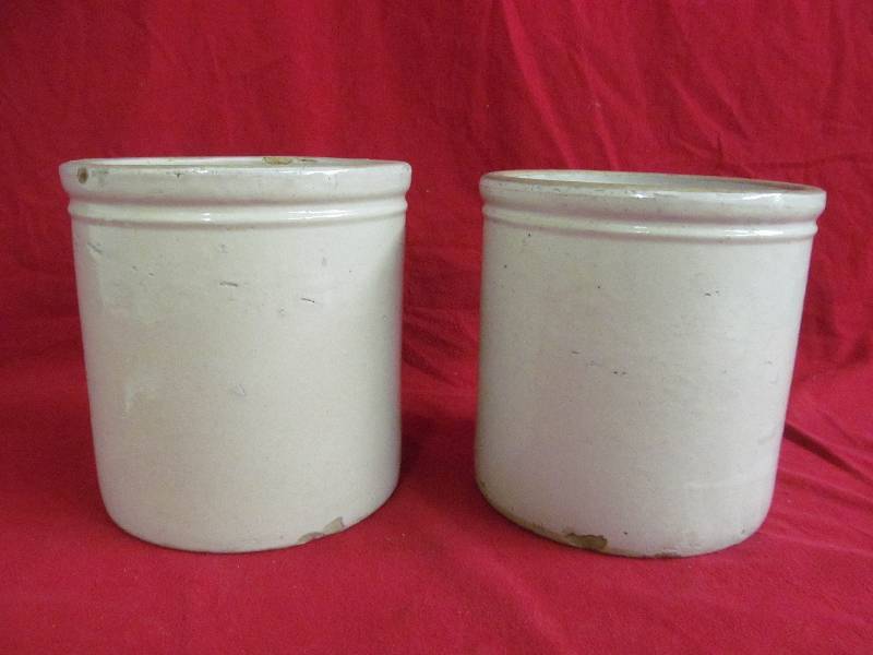 lot 4 image: crock jars
