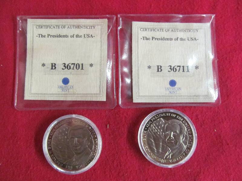 lot 54 image: Presidential coins
