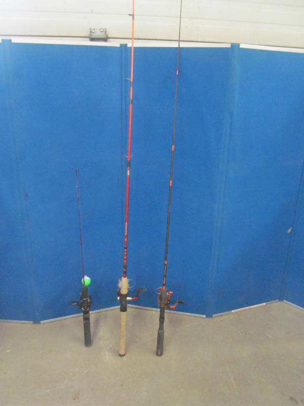 lot 126 image: fishing rods  combs.
