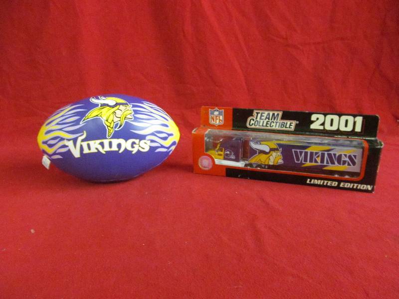 lot 167 image: Vikings football, Vikings semi trailer