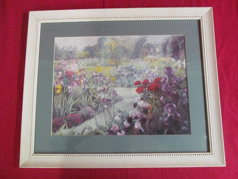 lot 192 image: floral wall dcor 19 x23
