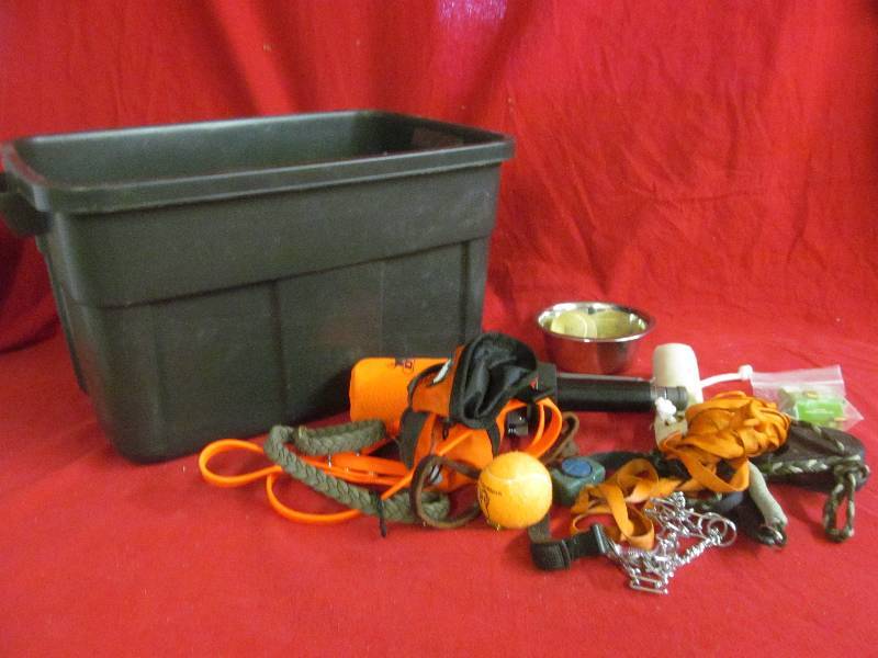 lot 214 image: dog training items