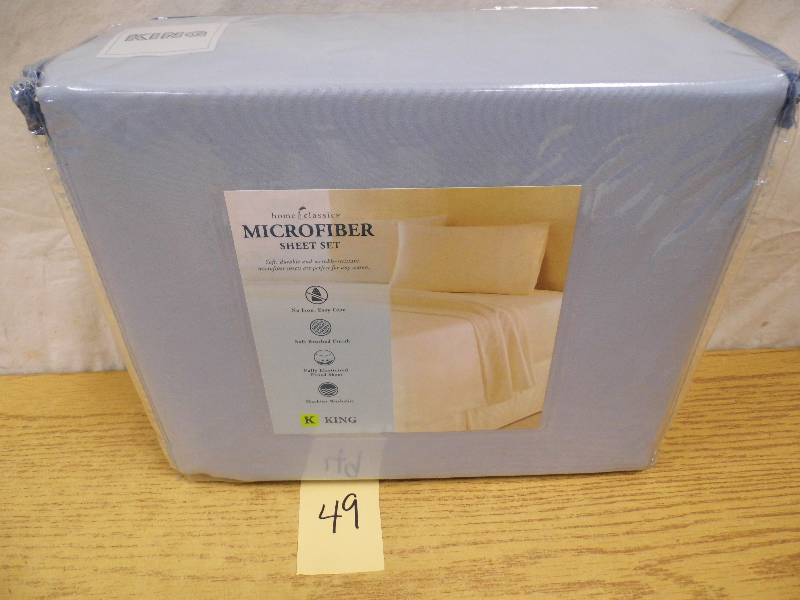 lot 49 image: Home Classic Microfiber Sheet Set - KING