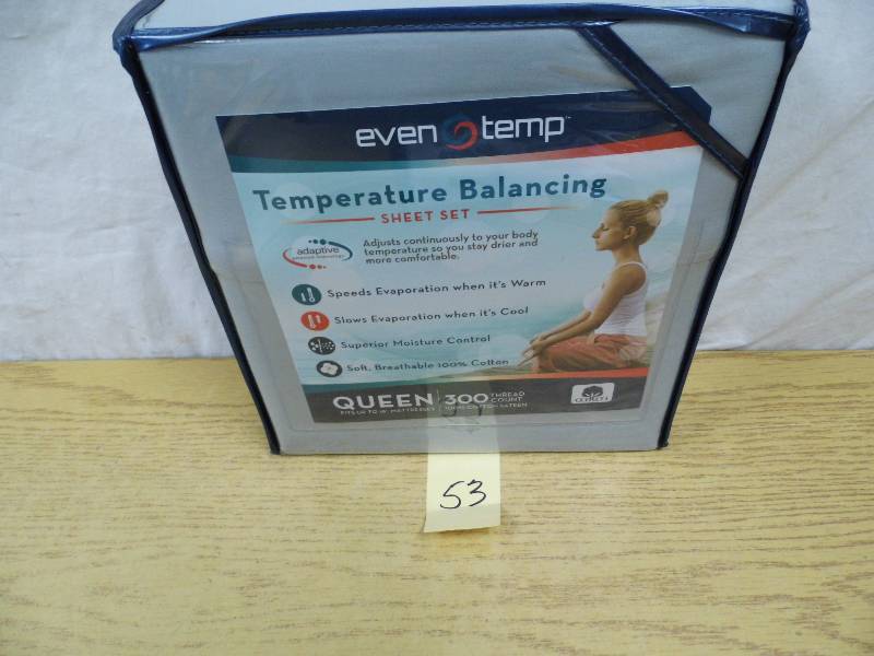 lot 53 image: Even Temp Sheet Set - QUEEN