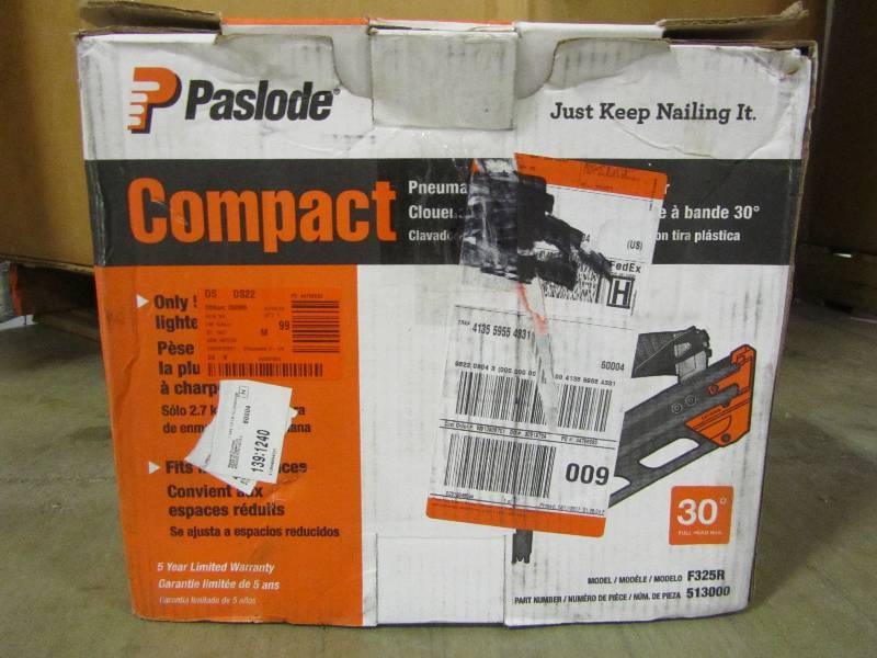 lot 15 image: Paslode Pneumatic 3-14 in. 30° Compact Framing Nailer