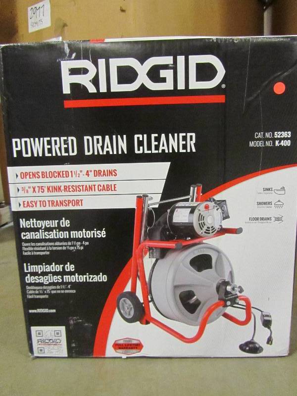 lot 19 image: RIDGID K-400 Drum Machine with C-32 IW Cable