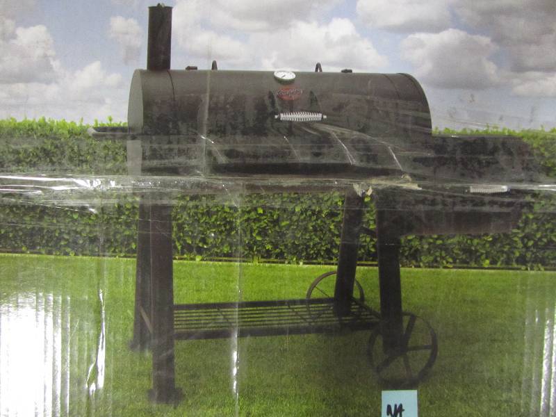 lot 24 image: Char-Griller 1091 sq. in. Competition Pro Offset Charcoal or Wood Smoker in Black