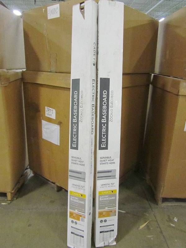 lot 37 image: Cadet 6F1500-1W Cadet 72 in. 1,500-Watt 120-Volt Electric Baseboard Heater in White
