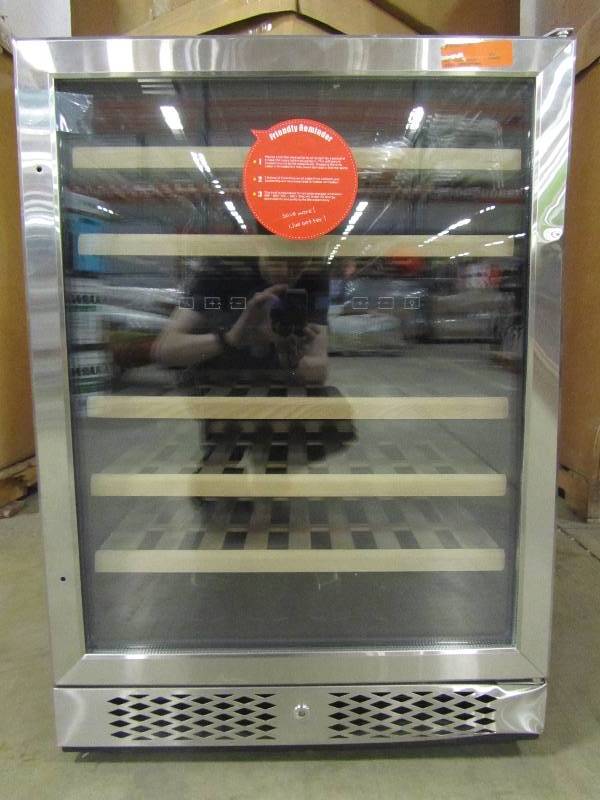 lot 59 image: Whynter 46-Bottle Dual Temperature Zone Built-In Wine Refrigerator