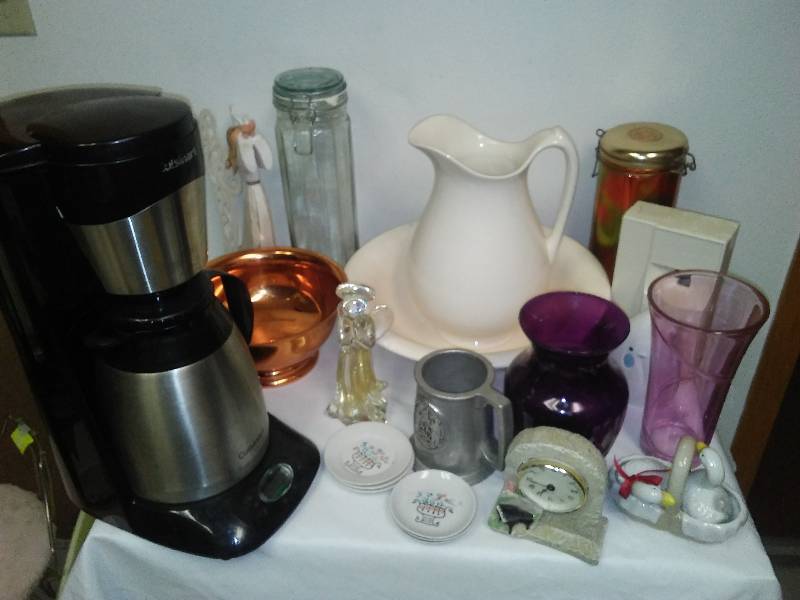lot 33 image: Miscellaneous Lot, - Cuisinart Coffee Pot, Angels, and so much more  see pictures for detail