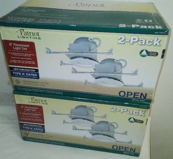 lot 93 image: NEW, Patriot Recessed Lighting twin packs