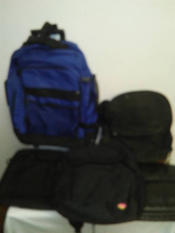 lot 146 image: Back packs, padded computer bags, tool organizers