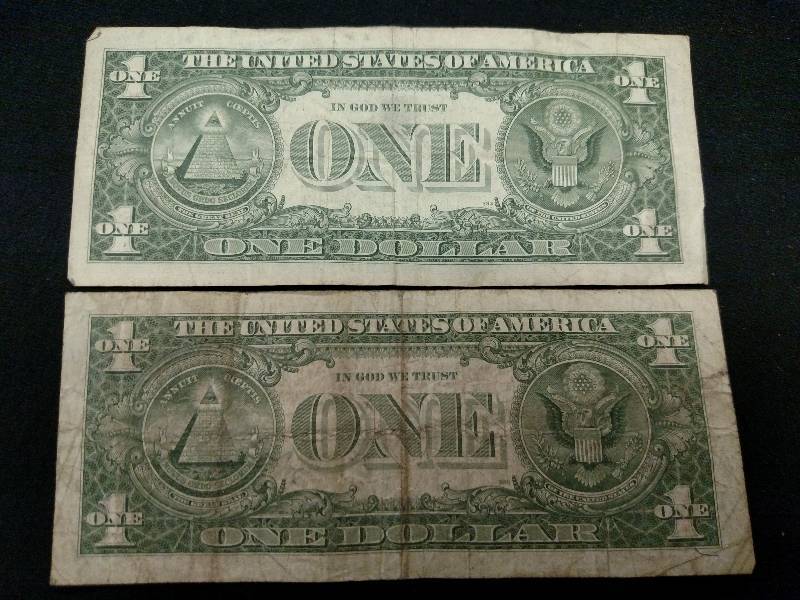 (2) Silver Certificate One Dollar N...