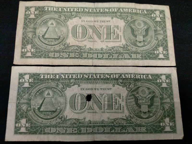 (2) Silver Certificate One Dollar N...