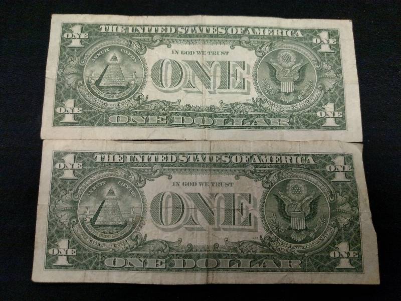 (2) Silver Certificate One Dollar N...